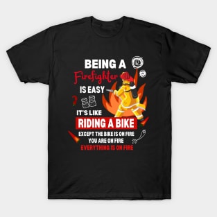 Firefighter in Seattle Volunteering Fireman Hero International Fire Fighters Day T-Shirt